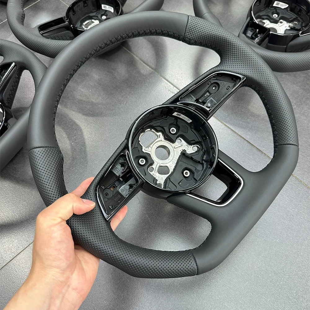 Flat Bottom Steering Wheel for Audi A4 A5 B9 2017-2024 Sport Multi-Function Upgrade