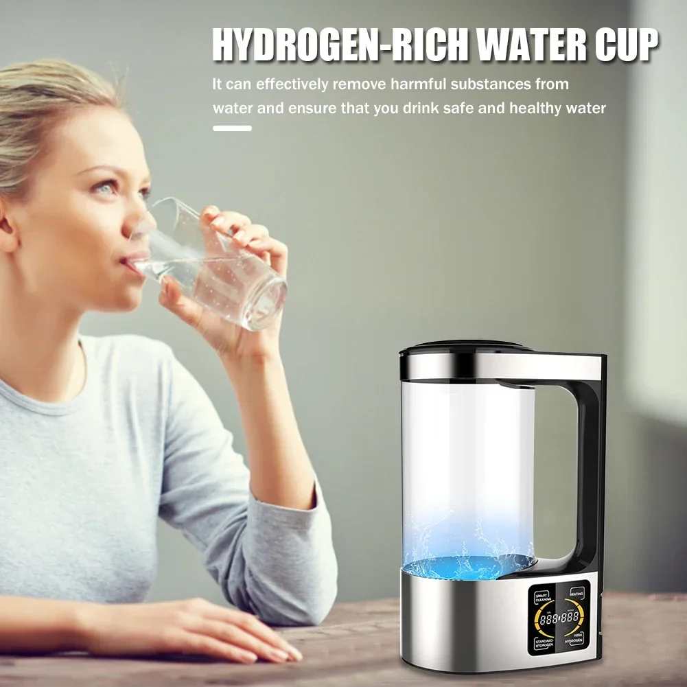 V8 Hydrogen Rich Water Machine 2L Large Capacity Hydrogen Water Ionizer Machine Microelectrolysis Health Care Cup for Family Use