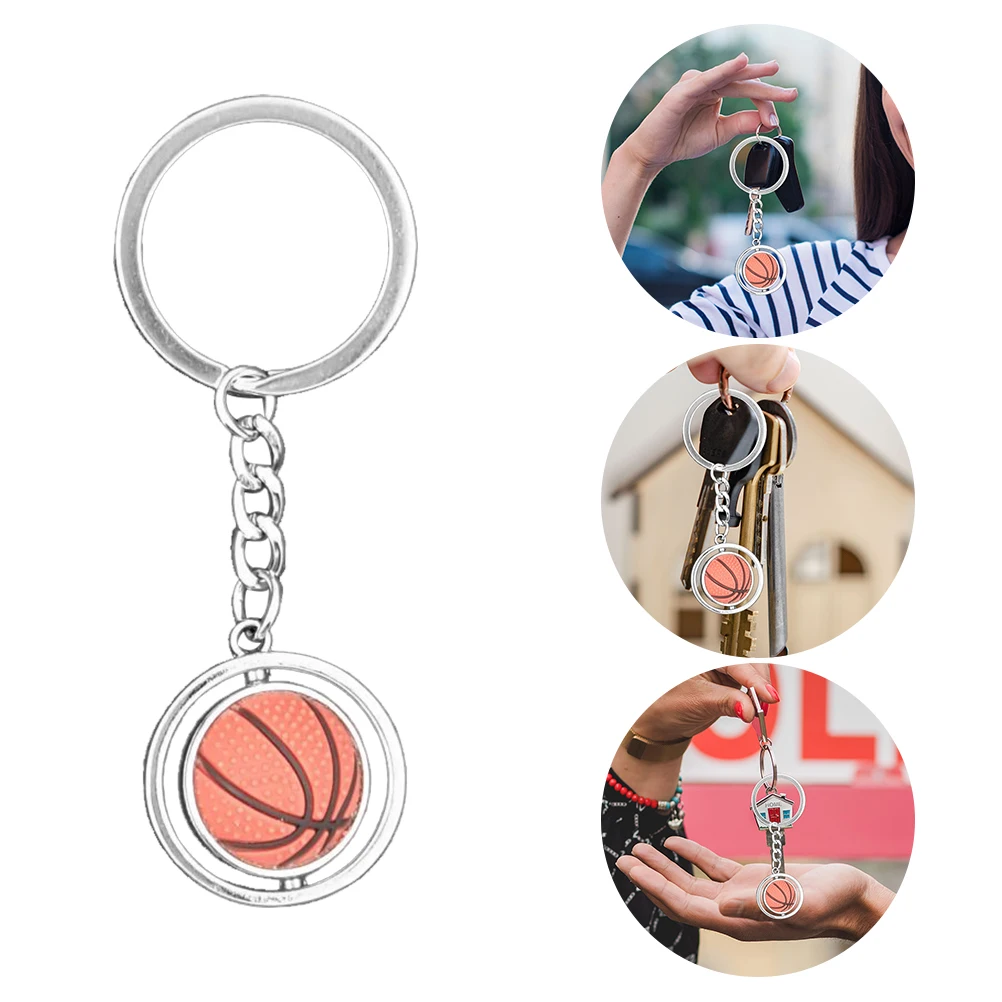

2 Pcs Keychain for Basketball Bag Charm with Zinc Alloy Accessories