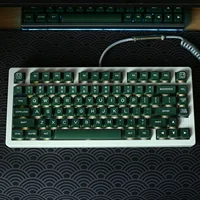 KBDiy SA perfil verde translúcido teclas para teclado mecánico para jugar 135 teclas tapa doble disparo interruptores MX GMK67 GMK75/68