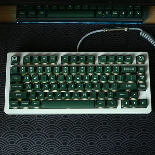 Imagen 1 del producto KBDiy SA perfil verde translúcido teclas para teclado mecánico para jugar 135 teclas tapa doble disparo interruptores MX GMK67 GMK75/68