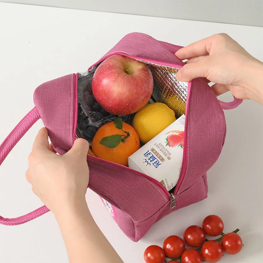 Fashion Lunch Bags For Children Large Capacity Tote Picnic Drink Lunchbox Thermal Bag Portable Outdoor Office Food Bags