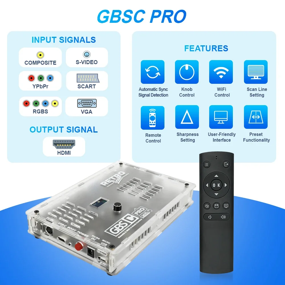 RetroScaler GBSC Pro Konverter - alternate angle