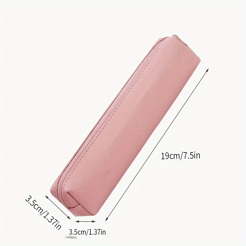 1pc Makeup Bag, Mini Makeup Pencil Case Bag, Eyebrow Brush Pencil Case, Premium Faux Leather Pencil Case