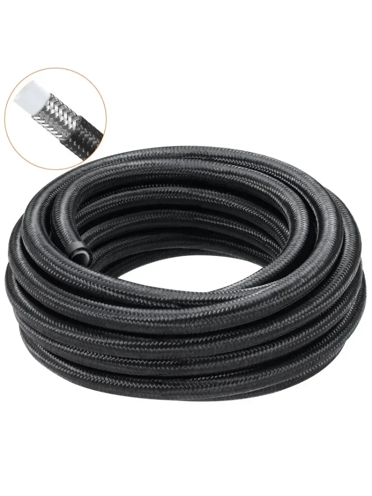 

VEVOR 6AN Fuel Line Kit, 25 FT Fuel Hose Kit, 5/16" Nylon Stainless Steel Braided PTFE Fuel Line Kit,