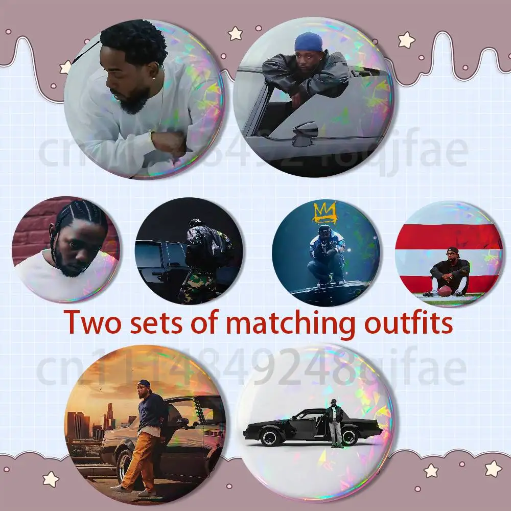 

Album GNX Kendrick Lamar 2 piece set Pins Creativity Printed Pictures Text Metal Lapel Badges Brooches Jewelry Gift