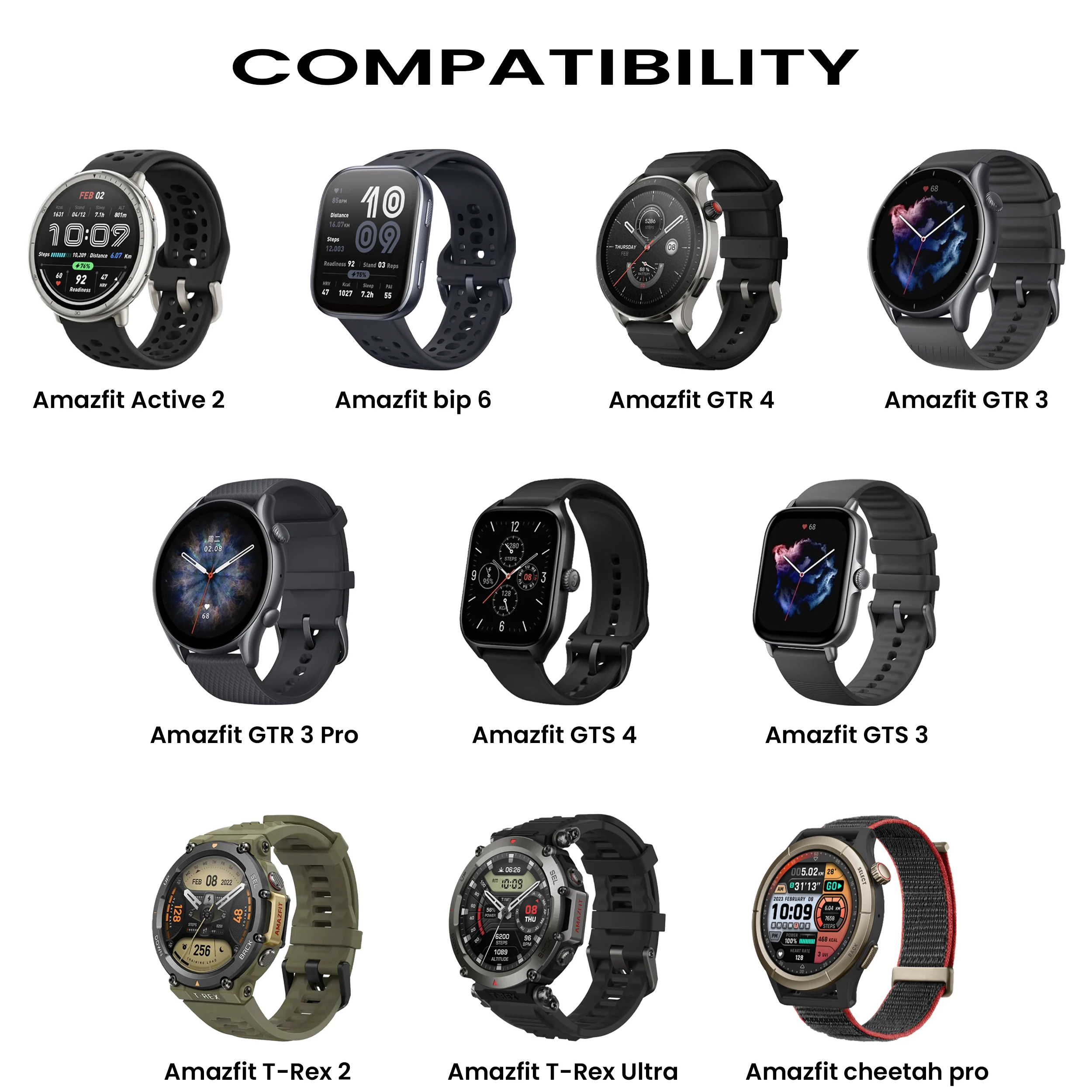 Magnetic Charger For Amazfit Active 2/Bip 6/GTR 4/GTR 3 Pro/GTS 3 4/T-Rex 2/T-Rex Ultra/cheetah pro Charging Cable Dock Holder image 2