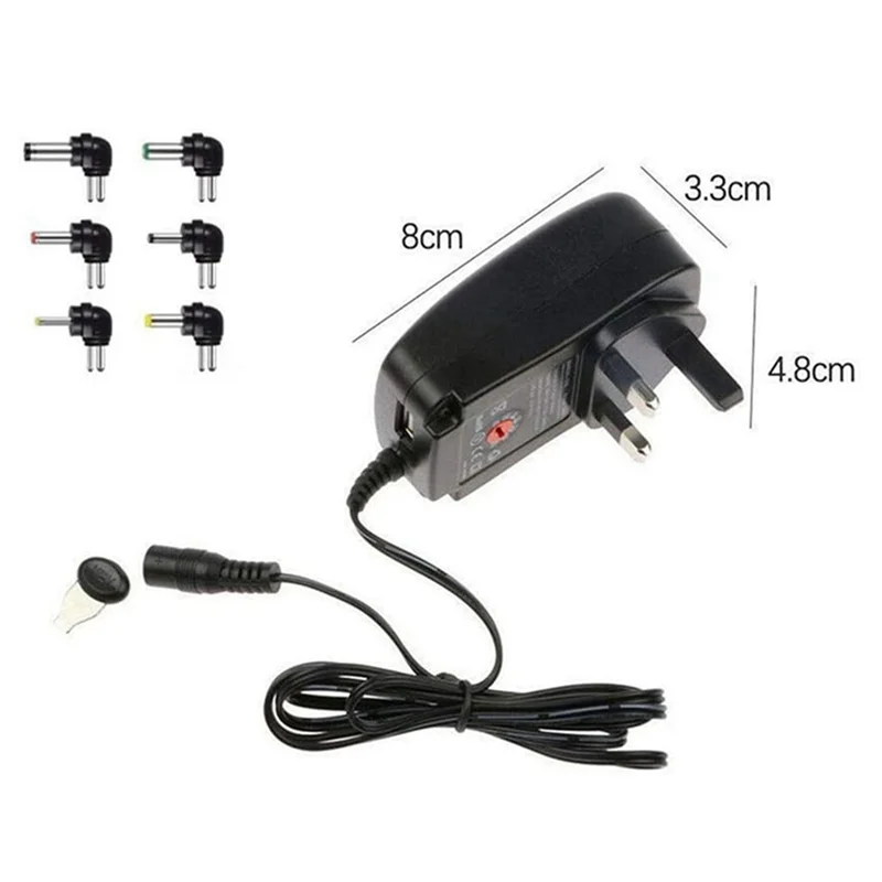 Power Adapter 3-12V Adjustable Voltage Power Adapter USB2.1A 30W Multi-Use Switching Power Supply AU Plug Durable Easy Install