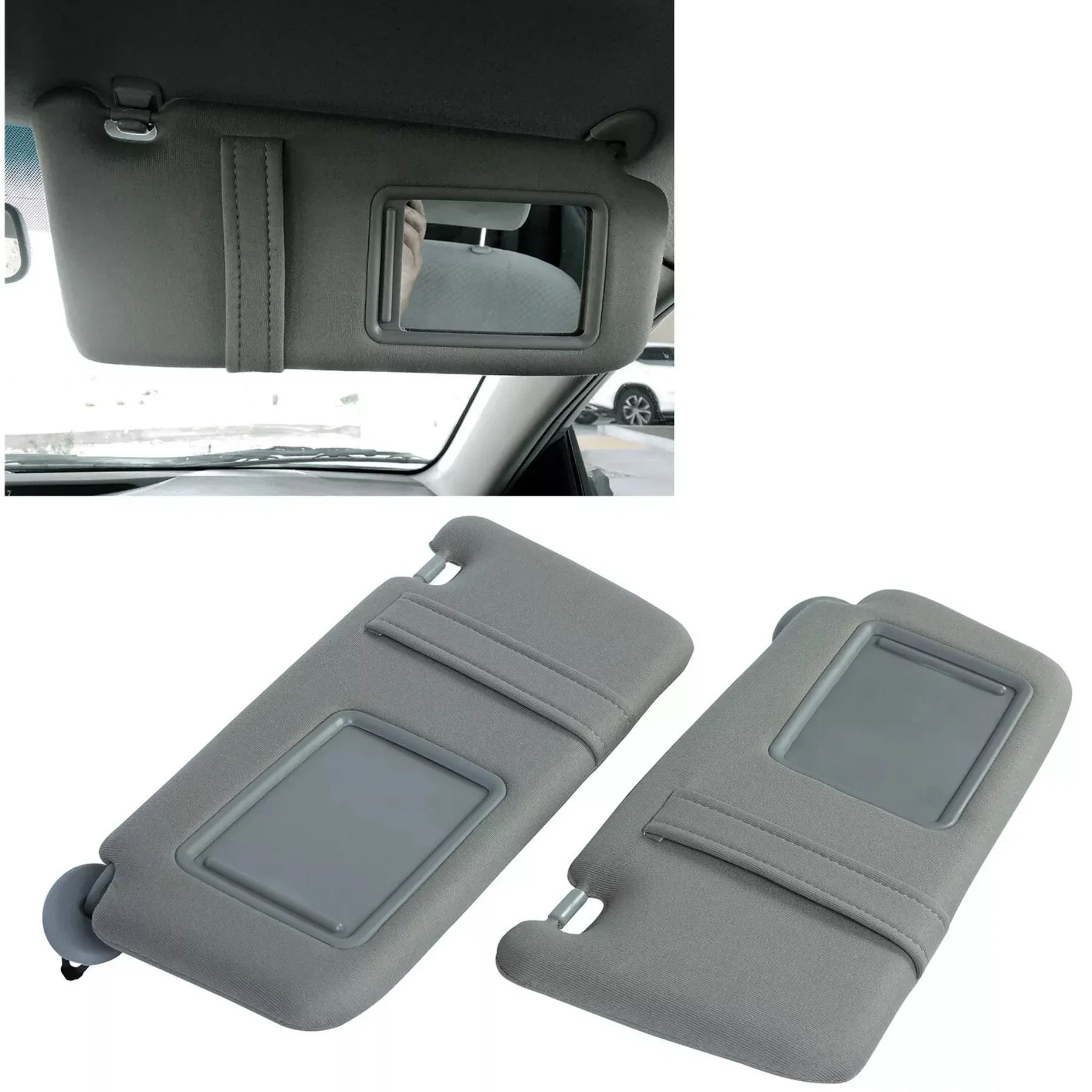 Sun Visor With Light Driver Passenge Side Sunshade For Toyota Camry 2007 2008 2009 2010 2011 74320-06800-B0 74310-06770-B0