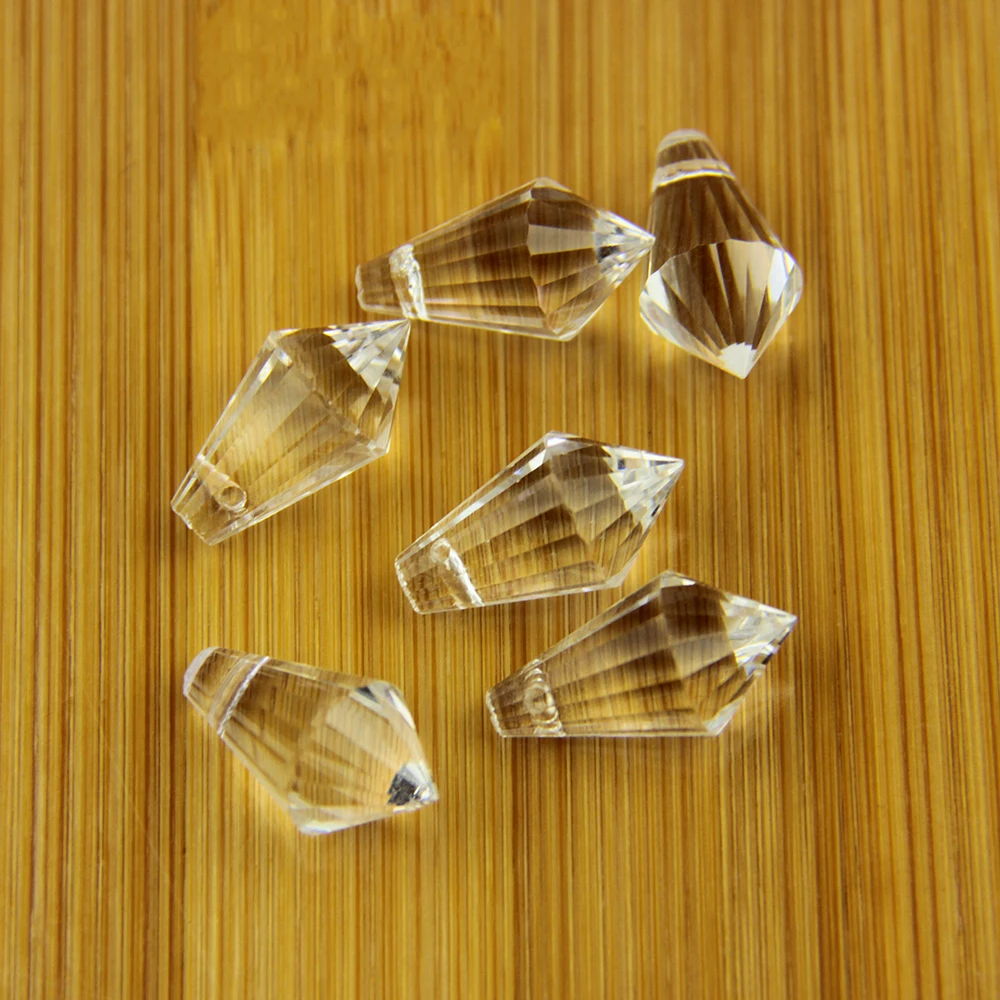 

600pcs/Lot Small Size 10*22mm Clear Transparent Color Crystal Glass Icicle Prism U Pendant MC Crystal Pendant