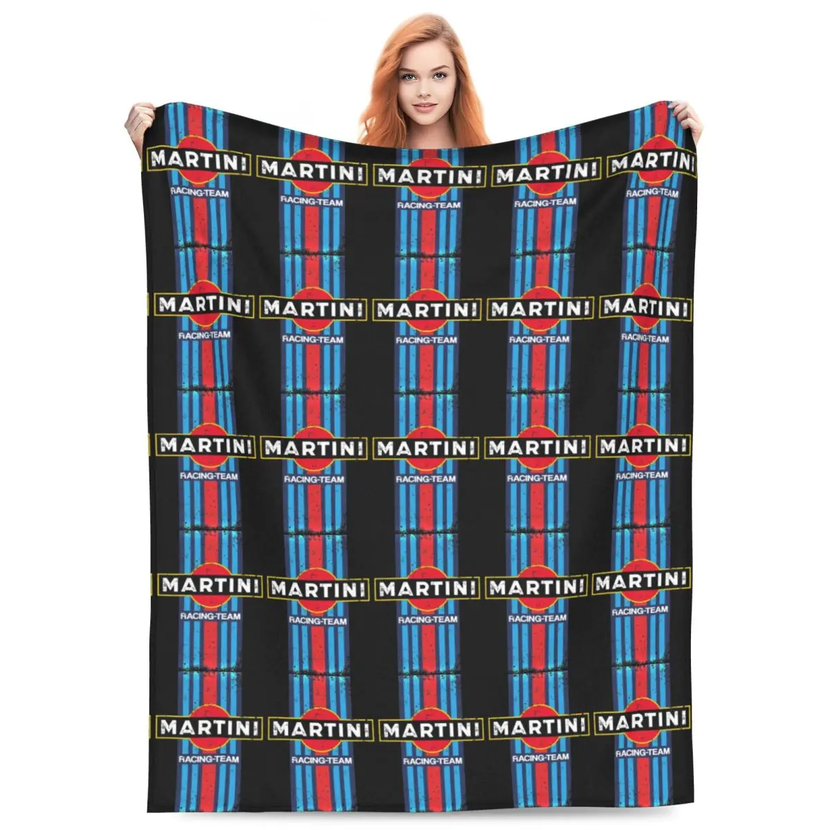 Martinis Race Sportscar Motor Racing Blanket Flannel Sofa Throw Blanket Portable for Couch Bedding Travel Throws Bedspread Quilt