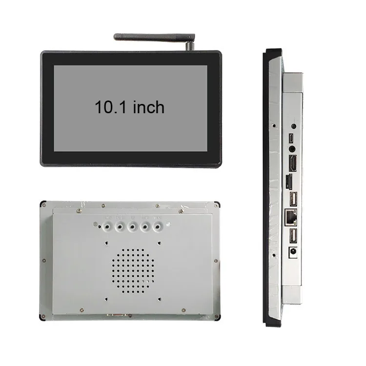10.1 Inch Waterproof IP65 Touch Screen WiFi 4G LTE GPS Android/Linux Industrial Flat Panel Wall Mounted Open Frame