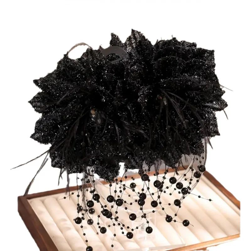 Klip Hiu Mengkilap Serbaguna dengan Rumbai Meningkatkan Volume Rambut Aksesori Rambut Elegan Baru ﻿