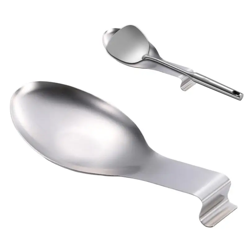 Spoon Rest For Stove Top Heavy Duty Spatula Holder Stainless Steel Utensil Rest Large Size Spoon Rest Cooking Accessories