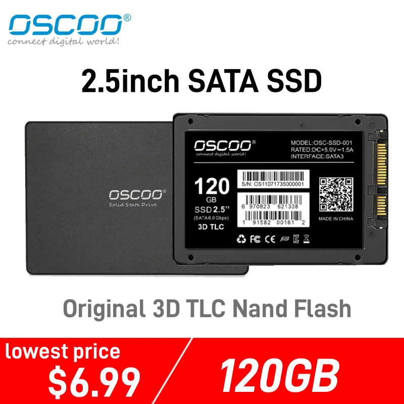 OSCOO оригинальный Sata3 SSD 120 ГБ HDD 2,5 жесткий диск 2,5 "внутренний твердотельный накопитель для ноутбука и настольного компьютера заводская цена