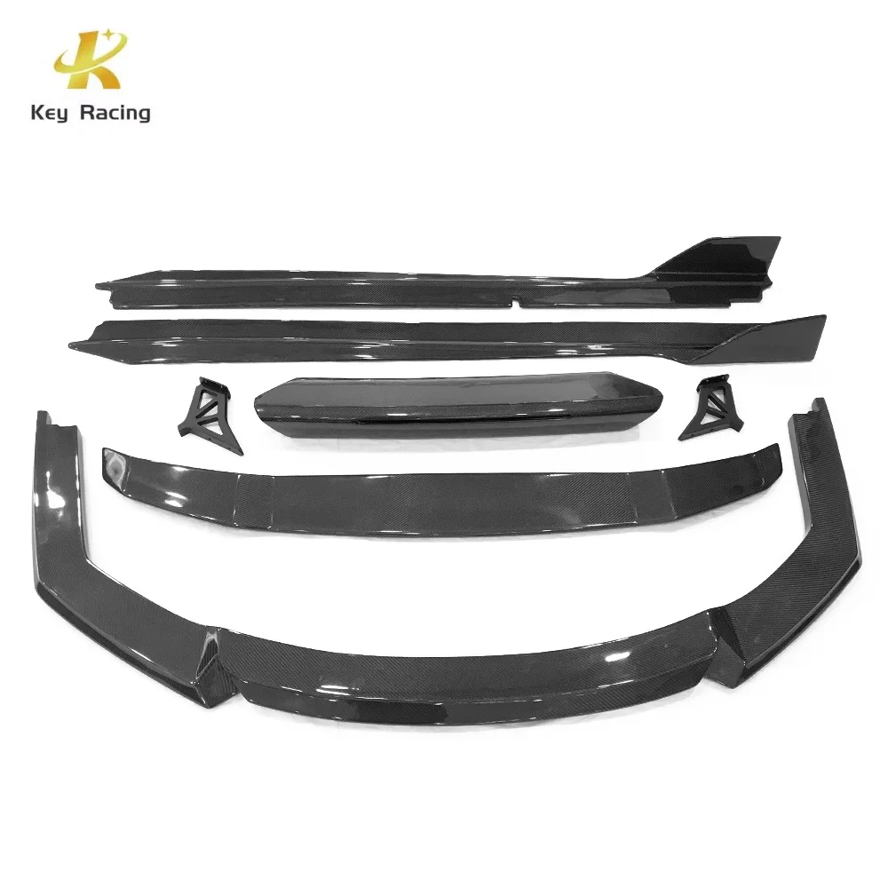 Carbon Fiber V Style Front Bumper Lip Side Skirts Rear Spoiler For Lamborghini Huracan LP580 LP610 Car Accessories