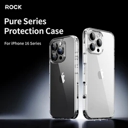 ROCK Transparent Case For iPhone 16 Pro Max 6.9” 2024 Crystal Clear Thin Soft TPU Bumper Cover For iPhone 16 Pro 16 Plus Case