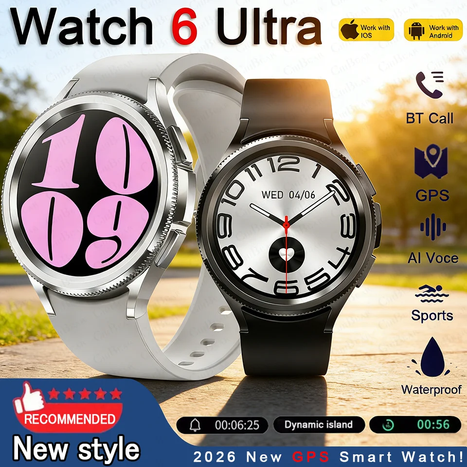

Classic Watch 6 Sports Smartwatch Women Men BT HD Call Always On Display Waterproof Health Smartwatches For Android iOS 2026 New