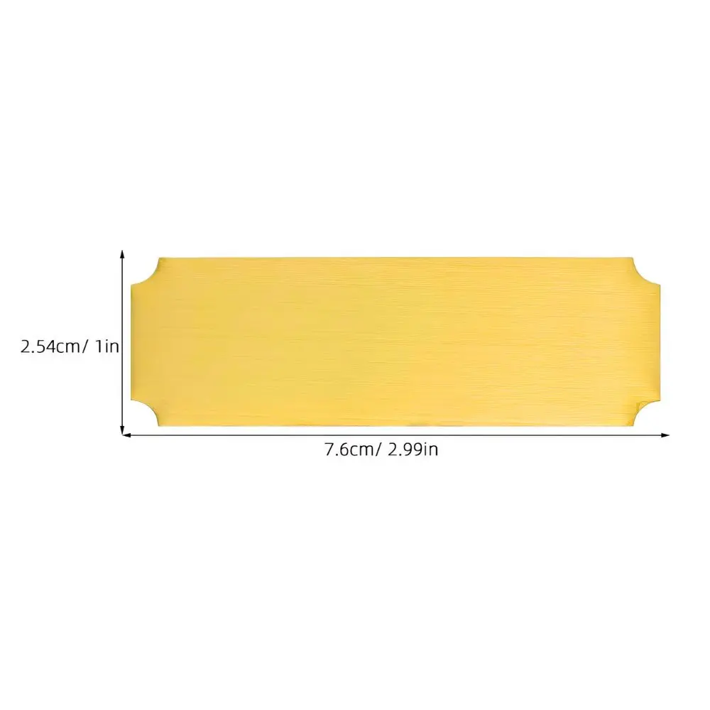 10pcs Blank Golden Stainless Steel Engraving Tags for Trophy, Crafts, Office, Home Decor Marking YMY