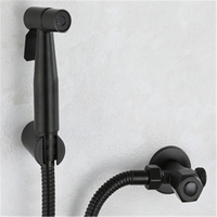 Bathroom Handheld Bidet Faucet Sprayer Stainless Steel Toilet Sprayer Black Bidet Set G1/2 Kitchen Hand Spray Cleaning Floor