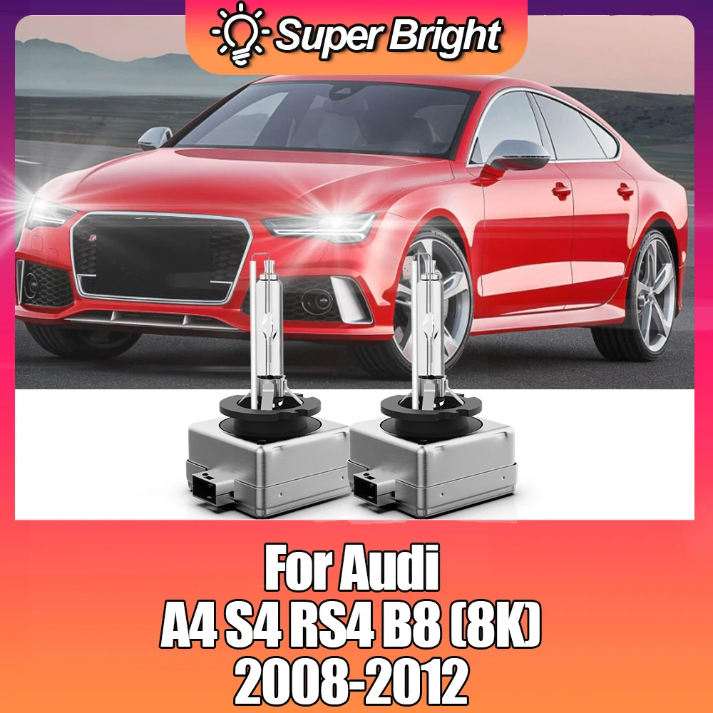 2PCS 35W D3S Xenon HID Lamp 6000K 8000K 10000K HID Bulbs Auto Car Headlight For Audi A4 S4 RS4 B8 (8K) 2008 2009 2010 2011 2012