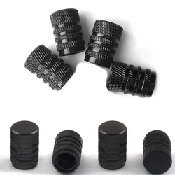 4x Universal Aluminum Alloy Valve Caps Black Car Tires Car Wheel Tyre Tire Valve Stems Air Dust Cover Screw Caps Car Accessories