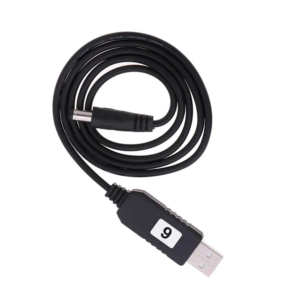 Power Supply Adapter Cable Step Up Voltage Converter USB 5V to 9V Output for Wireless Audio Electronics