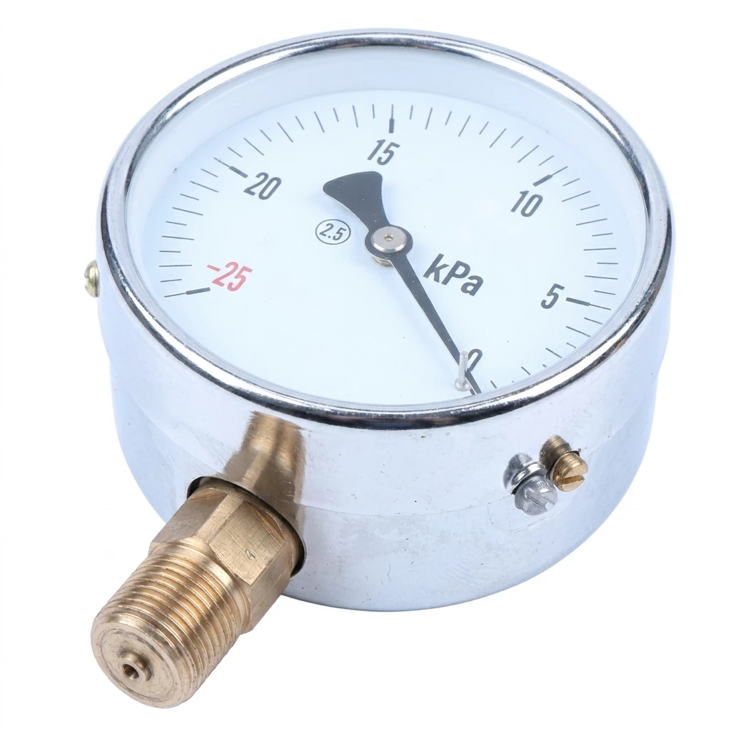 High Accuracy Dual Display Thread Pressure Gauge Psi Dry Stability Vacuum Air Pressure Gauge