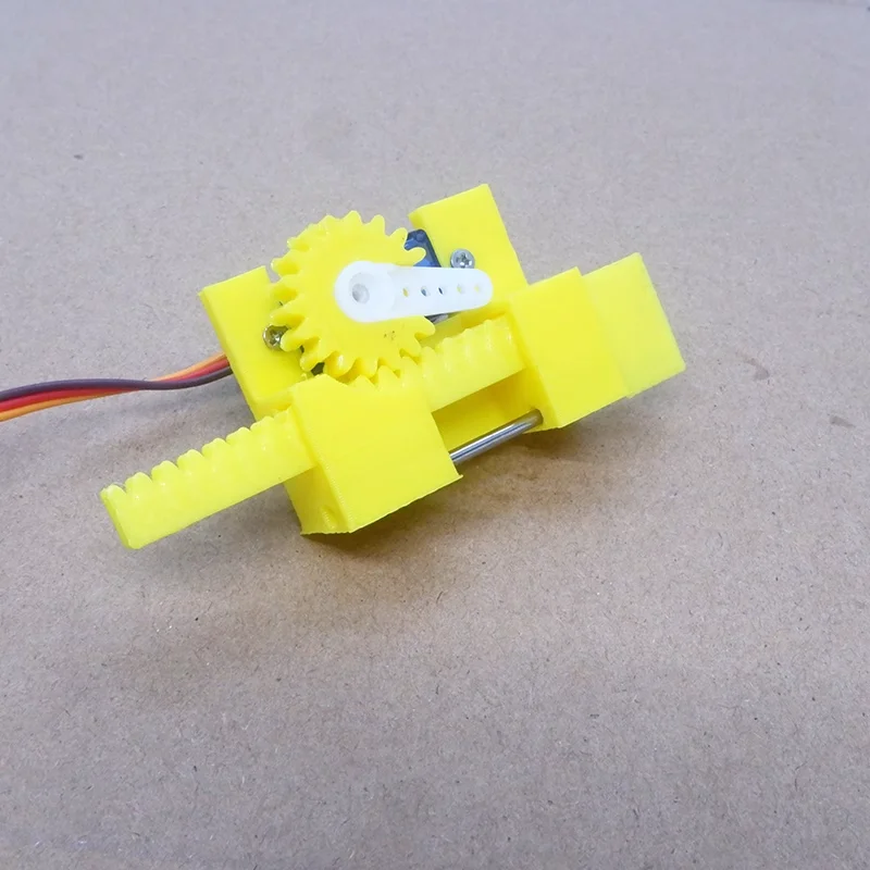 DIY Mini 9g servo motor telescopic lock gear deployment and drag telescopic rod