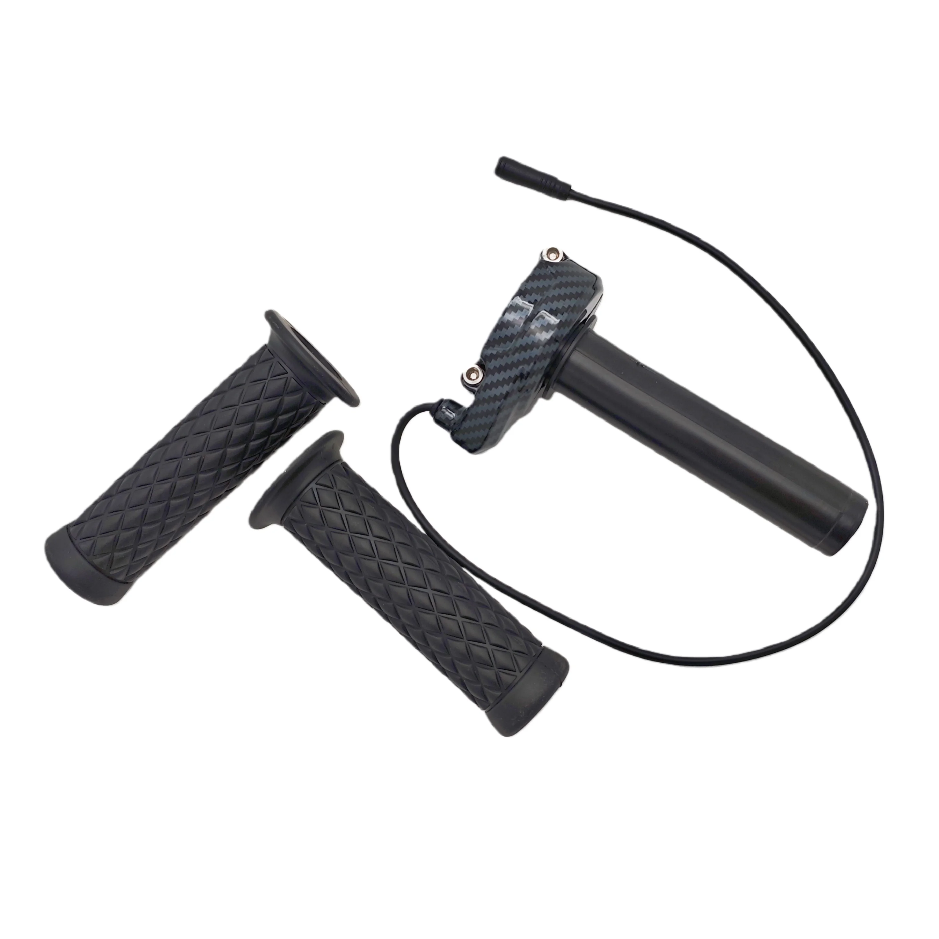 Surron Style 12V-90V Universal Voltage Ebike Hand Grips Full Bar Twist Throttle for Bafang BBS01B BBS02B BBSHD Mid Drive Motor