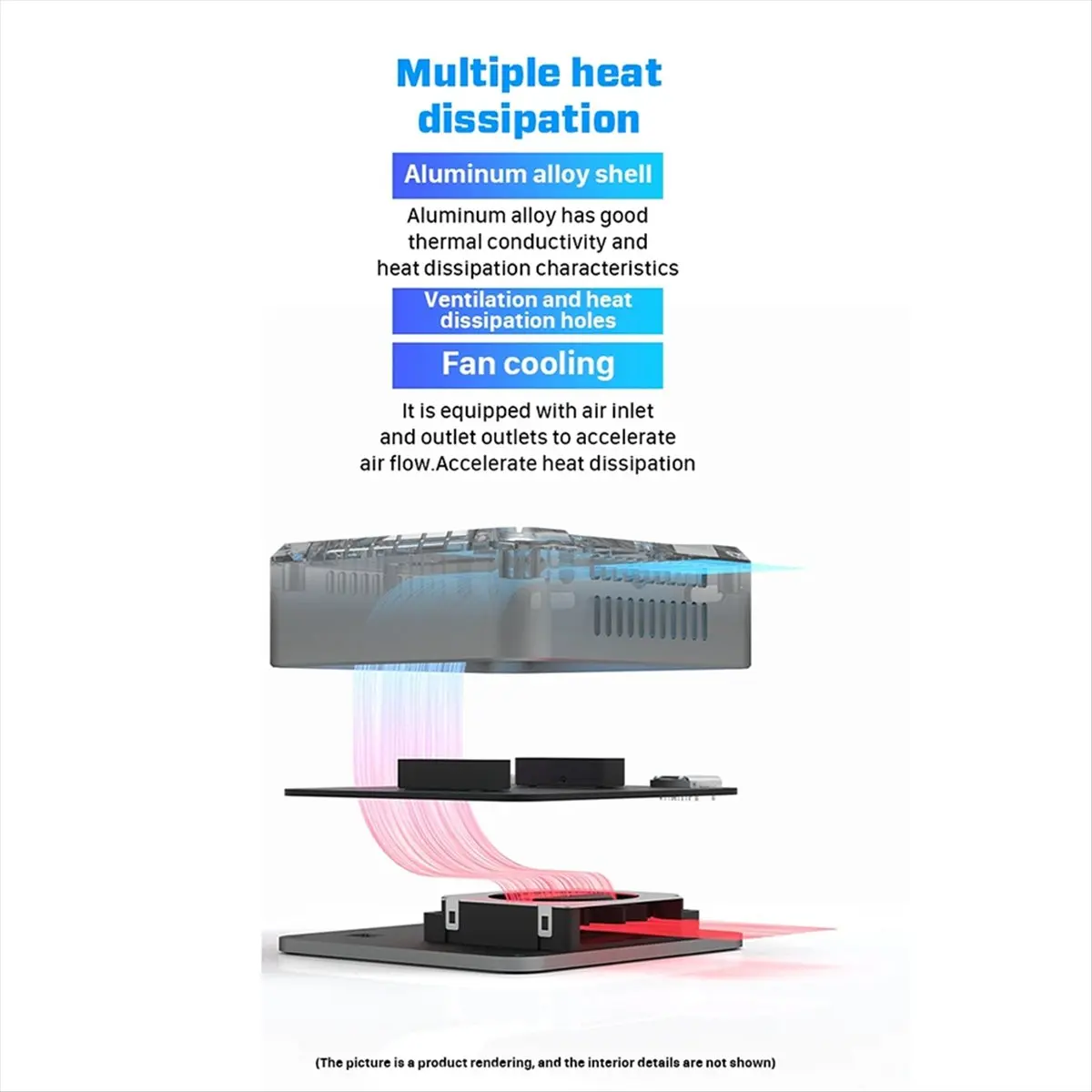 CH◆☆§Dual Bay M.2 NVMe/NVMe SSD Hard Disk RAID10 Docking Station Offline Clone M.2 SSD Duplicator Fan Cooling Array US Plug~HOT