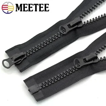 Meetee 8'de #   Reçine Fermuarlar 15/20 cm Yakın uçlu 60-500 cm Open-end Uzun Otomatik Kilit Zip Ceket Çanta Çadır Fermuar Tamir Dikiş Aksesuarı