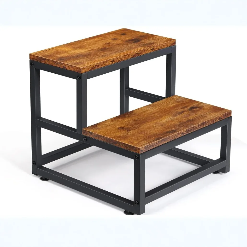 Iron wood combination ladder stool, height increasing stool, shoe changing stool, multi-purpose climbing stool