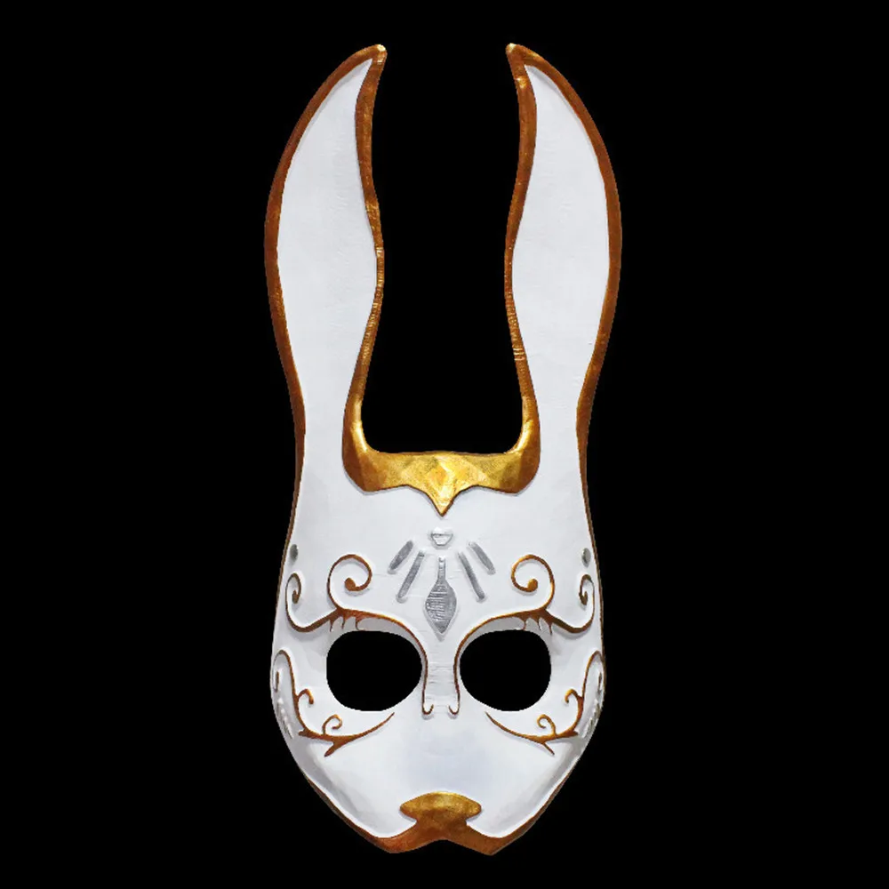 Japanese Cat Mask for Halloween Dressing up, Resin Rabbit Mask, Holiday Ball Party, Funny Face Mask