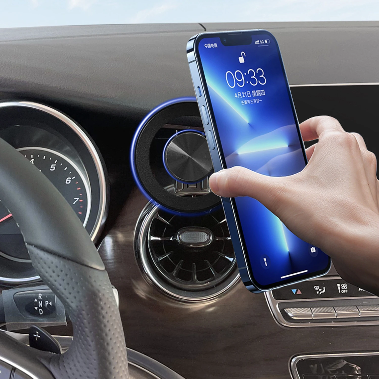 

Car Magnetic Phone Holder Mount for Mercedes-Benz V-Class Vito (W447) 2015-2023 Air Vent Mount GPS Mobile Stand Accessories