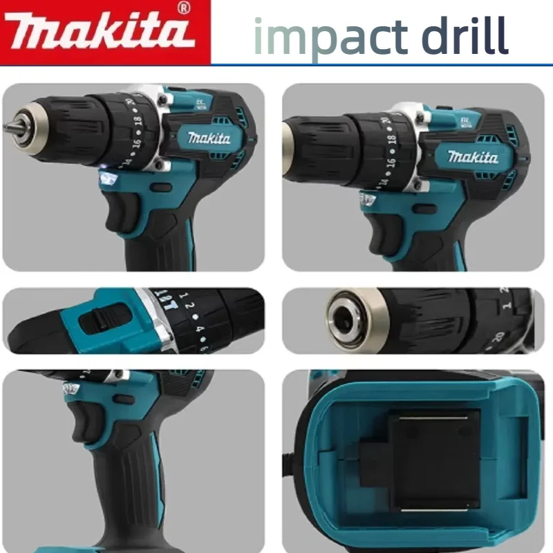 마키타 18V 배터리용 DDF487 10mm 브러시리스 리튬 전동 충전식 임팩트 드릴 대형 토크 드라이버