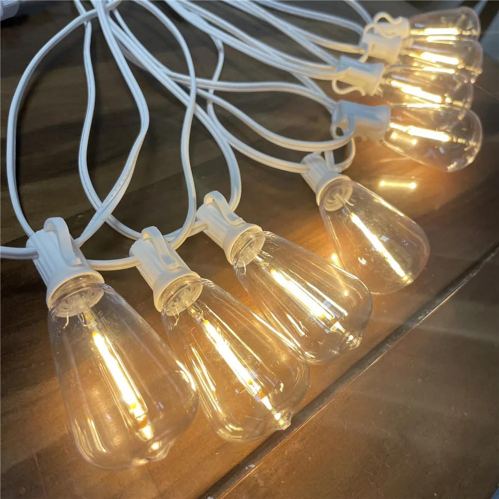 في الهواء الطلق سلسلة ضوء Led لمبة خيوط شاتيربروف اكليل جارلاند لحفل زفاف فناء حديقة الديكور #2