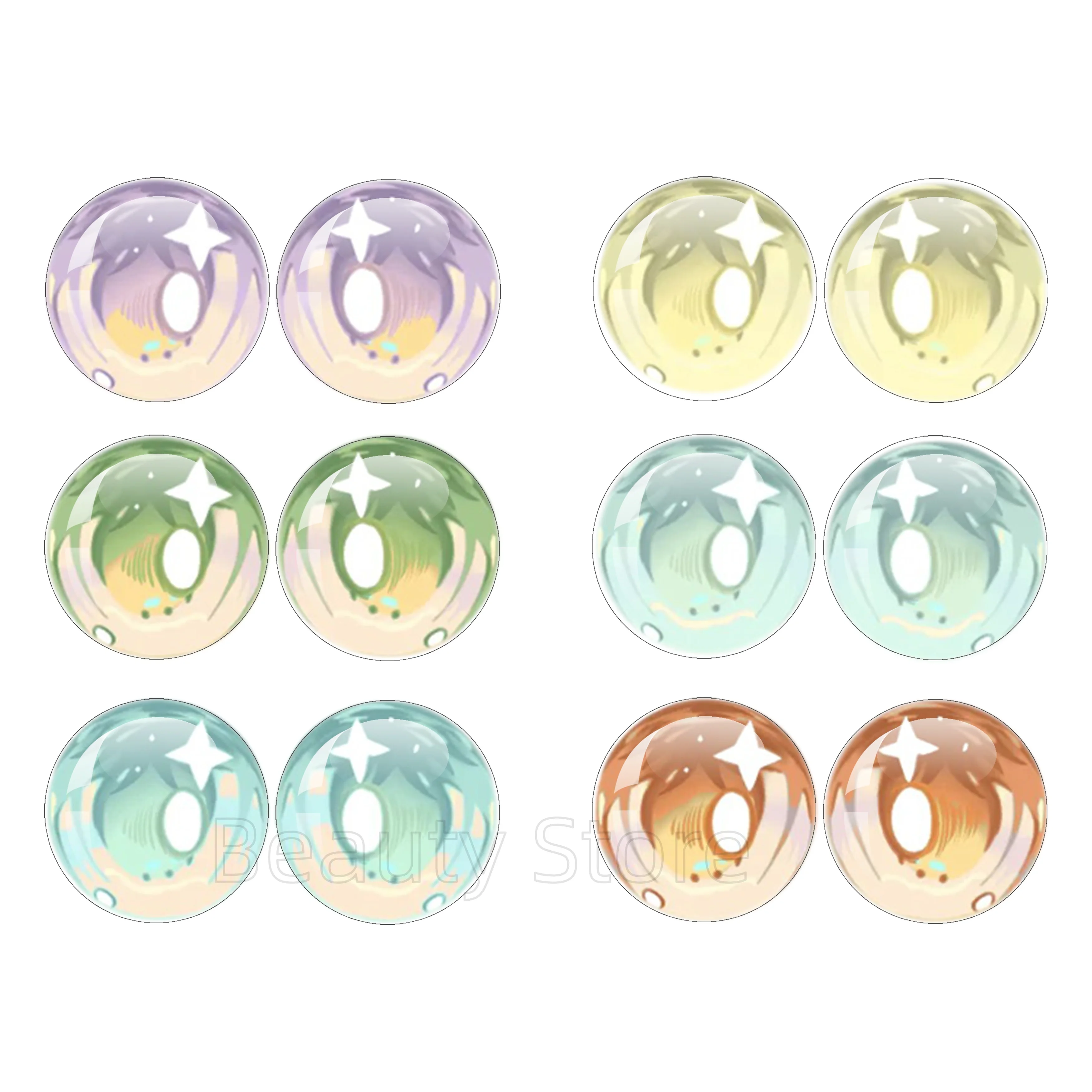 

Стеклянные глазки для кукол, 12 шт., кабошоны, 10-40 мм, для рукоделия, DIY, Blyth, BJD, украшения для кукол, подарок