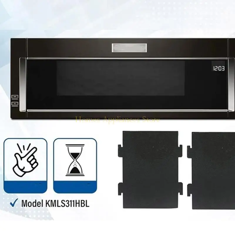 مجموعة D0AB من 6 مرشحات ميكروويف المطبخ شبكة تصفية مرشحات التهوية مرشحات المطبخ شحم مرشحات استبدال محرك السيارة للغطاء #5