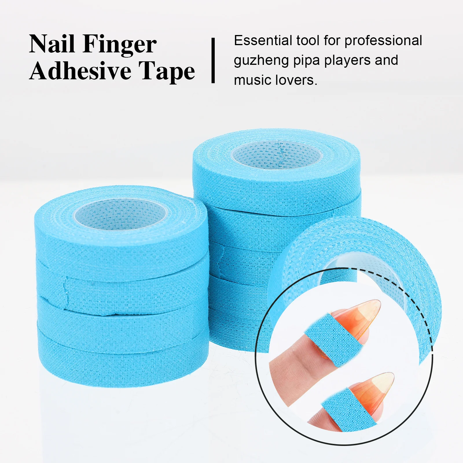 10pcs 10 Rolls Guzheng Finger Adhesive Tape Cotton Self-Adhesive Tapes For Pipa Players Chinese Zither Nail Protector Tool