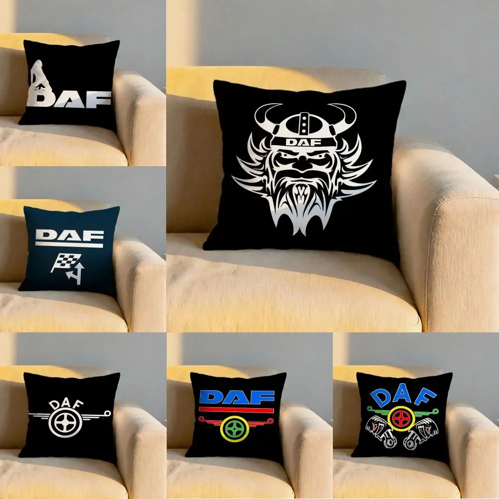 D-DAF Truck Logo Cushion Cover Soft Reversible & Durable Pil