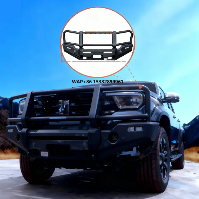 

Защитный бампер (кенгурятник) на Tank 400, усиленный, с защитой от столкновений, в комплекте с противотуманными фарами