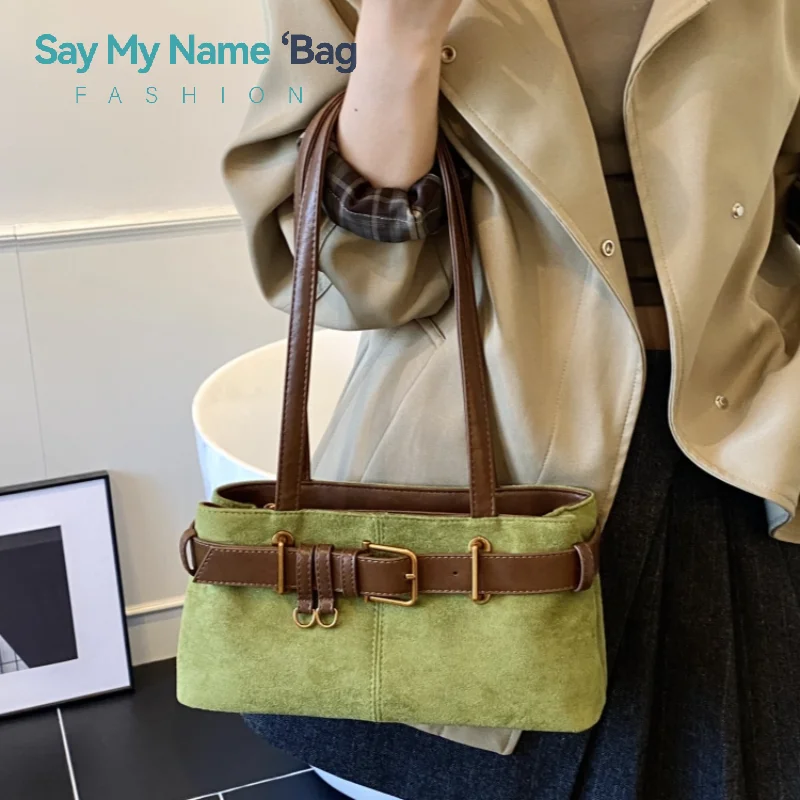 

New Fall Winter Shoulder Bag for Women Faux Suede Crossbody & Handheld Purse Vintage Tote Bag for Autumn and Winter Fashion