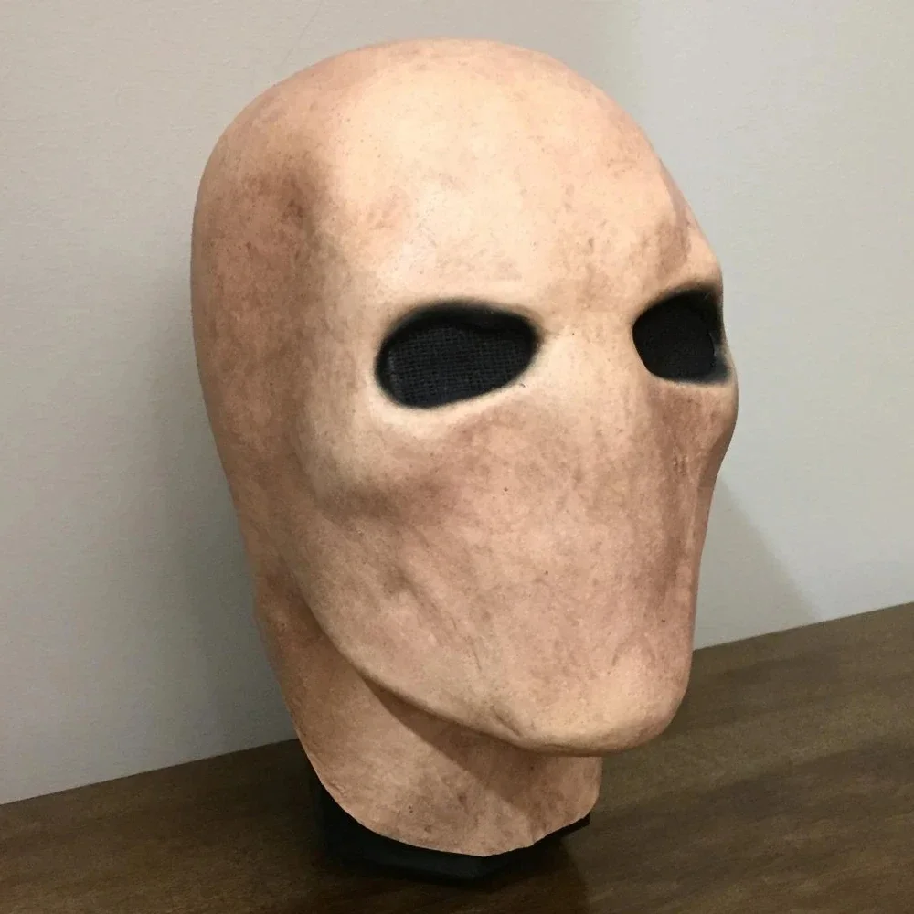 

Griezelige Slanderman Masker Cospaly Horror Gezichtsloze Volwassen Buitenaardse Schedel Latex Helm Halloween Carnaval Verklee