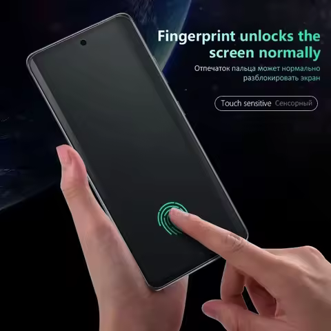 Privacy Screen Protector for Samsung Galaxy S21 S22 Ultra Anti-spy Glass With Fingerprint Function for Samsung S25 S24 S23 Plus