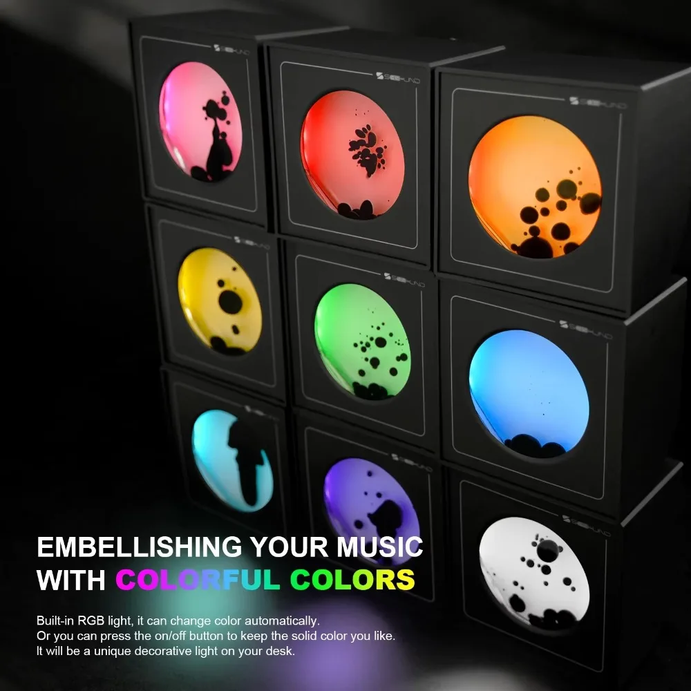 Lampe de rythme musical, affichage ferrofluide, haut-parleur Bluetooth, changements de fluide magnétique avec son magnétique liquide