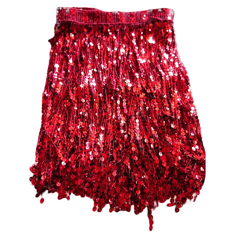 30 см 1/5 м лазерные блестки с кисточками и бахромой, кружевная ткань, юбки для латинских танцев, одежда, аксессуары «сделай сам»