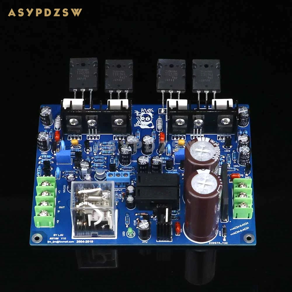 

MX100 Stereo TTA1943 TTC5200 Power amplifier With speaker protection DIY Kit/Finished board