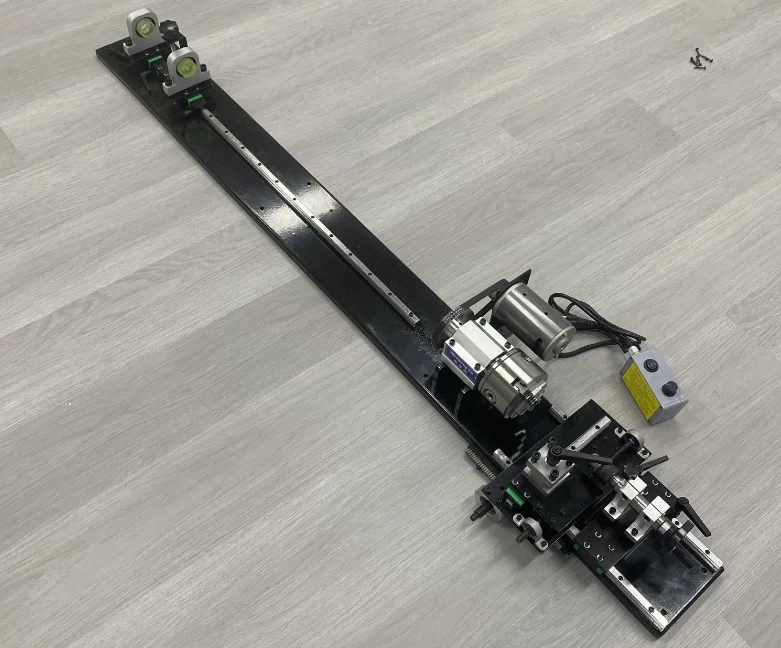 For Pool Cue Snooker Billiard Repair Variable Speed with Shift Rail for Turning Drilling Threading 220V Mini Manual Lathe
