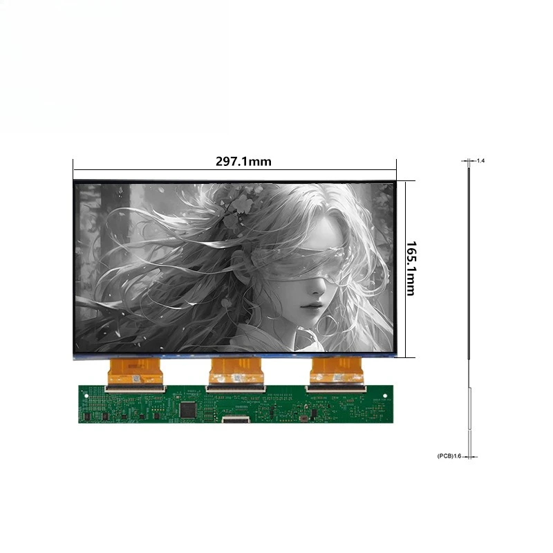 12.8 inch black and white display 5448 * 3064 with tcon board driver board 3D printer 4